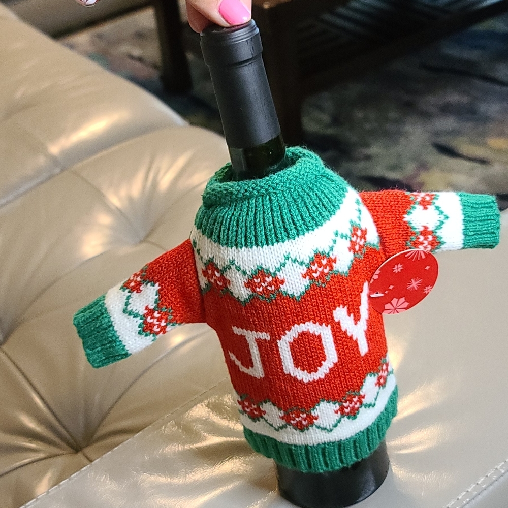 Wine Bottle Christmas Sweater